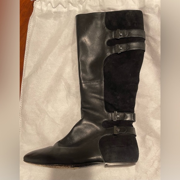 COLE HAAN MARIA SHARAPOVA TALL FLAT ZIPPER BOOTS IN BLACK SIZE 8B - Picture 6 of 8
